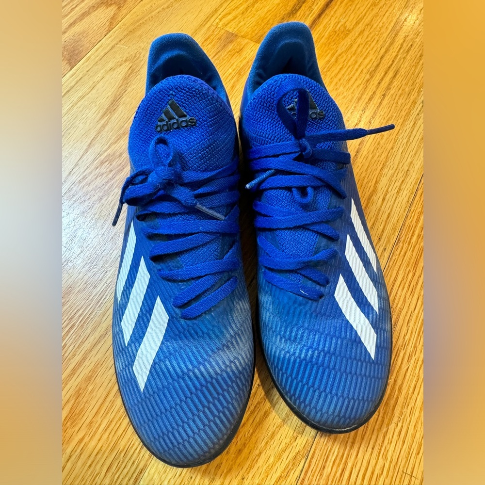 Blue Adidas cleats boys size 5.5